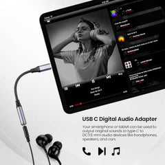Type C to 3.5mm Audio Jack Connector/Adapter 6 months Warranty with DAC