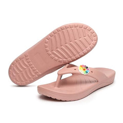 Yoho Drizzle Soft Slippers for Women, Mild Acupressure, Lightweight, Anti Skid & Slip, Diabetic Footwear for Woman, Home Wear Bathroom Chappal for ladies | Waterproof Monsoon & Rainy Footwear | Pastel Lavender - UK 5