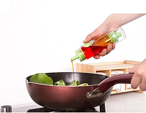 SYGA 2 in 1 Cooking Oil Sauce Vinegar Herbs Spice Dispenser Bottle Sprayer 2 Way Kitchen Tool - Random Colors - Single Piece