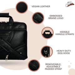 Leather World Vegan Leather 15.6 Inch Laptop Office Briefcase Messenger Bag Satchel for Men and Women, with Adjustable Strap and Expandable Bottom (Brown)
