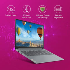 Lenovo IdeaPad Slim 3 Ryzen 5 7520U 15.6" (39.6cm) FHD Thin and Light Laptop (16GB RAM/512GB SSD/Backlit Keyboard/Windows 11/ Office 2024/Grey/1.6Kg), 82XQ01RYIN
