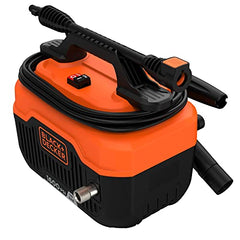 BLACK+DECKER BEPW1600 1300W 1600 PSI 110 Bar Pressure Washer for Car, Bike, Home & Garden Cleaning Use with Multiple Accessories Included, 1 Year Warranty, Orange & Black