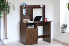 DeckUp Zeus Engineered Wood Study Table and Office Desk (Wotan Oak & White)