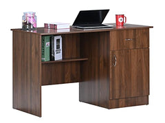 DeckUp Hermes Engineered Wood Study & Computer Table and Office Desk (Walnut, Matte Finish)