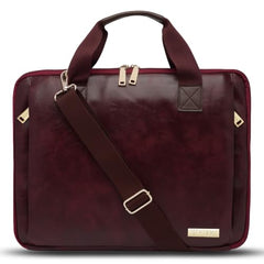 VISMIINTREND Laptop Leather Bag for Man | Coffee Brown