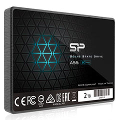 SP Silicon Power Ace A55 2TB 2.5 Inch SATA III SSD, 3D NAND with SLC Cache, Up to 500MB/s, Internal Solid State Drive for Desktop Laptop (SP002TBSS3A55S25)