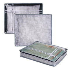Kuber Industries Non-Woven Saree Storage Bag | Clothes Storage Bag | Wardrobe Storage Bag | Cloth Storage Organizer | Top Visible Window Saree Bag | Bow Golden Printed | 3 Inch | Pack of 6 | Maroon