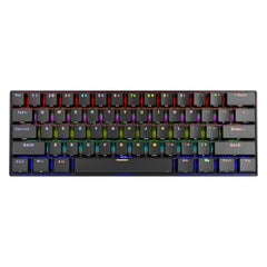 Zebronics Max Ninja 61W Mechanical Keyboard, 60% Compact Layout, Tri-Mode Rechargeable, N-Key Rollover, Linear Red Switches, 1000Hz Polling Rate, 61 Keys, Software Support, Win & Mac Support