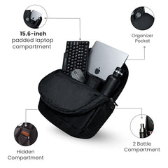 HACKER Laptop Backpack for Men & Women | Stylish Spider Printed Backpack | Durable School, College & Office Bag | Spacious Travel Backpack with Padded Laptop Compartment & Adjustable Straps