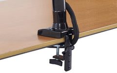 Gas Spring Monitor Arm Mount, Height Adjustable up to 26 cm, VESA 75x75/100x100 Compatible, 9 kg Weight Capacity, 360° Rotation F80 (Black)