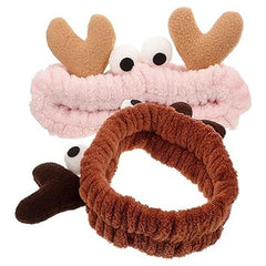 MOMISY Elastic Women's Lovely Hair Band Wash Face Spa Headband-Washable Facial Band Makeup Wrap Headbands Fits All Head Sizes (Elk Brown)