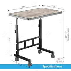 Multi-Purpose Laptop Table, Study Table| Heavy Duty Bed Table| Adjustable for Height, Portable for Office, Work Form Home | DIY Table, Easy to Asembl(Black Ajustable)
