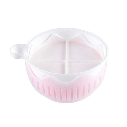 SYGA Salad Cutter Bowl 3 in 1 Multifunctional Vegetable Fruit Chopper Spinner and Salad Maker(Pink)