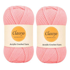 Classyo Acrylic Yarn for Crocheting (100gms x 1 Ball, 4ply) | Soft Wool Crochet Thread | Acrylic Hand Knitting Yarn | Wool for Crochet | For Sweater, Scarf, Hat, Baby Clothes, Purse, Gift Bags and DIY Crafts (Butter, Pack of 1)