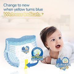 Wowper Easy Pants Baby Diaper | Medium Size Diapers | Diapers with Wetness Indicator | Upto 12 Hrs Absorption | 7-12 Kg | 34 Counts