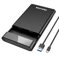 Sounce 2.5-Inch SATA to USB Type-C 3.1 External HDD/SSD Enclosure | 6Gbps UASP Speed | Tool-Free Design | Compatible with 7mm & 9.5mm Drives up to 6TB | Plug & Play | Shockproof Portable Case (Type C)