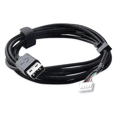 HUYUN USB Mouse Cable Mice Line & 1 Set Mouse feet Compatible for logit G502 Hero G502 Wired Mouse Plug and Play Mouse Cable