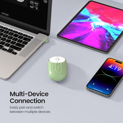 Portronics Toad 6 Bluetooth Wireless Mouse with 2.4 GHz USB Receiver, Multi-Device Pairing, Built in Battery, 1600 DPI Sensor(Black)