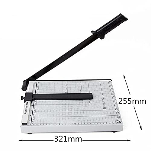 SYGA Paper Cutter A4 Heavy Duty Professional Paper Trimmer, Guillotine Craft Machine for Office, Home, Craft, Photo Studio (A4, B5, A5, B6, B7) - White (Metal)