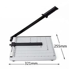 SYGA Paper Cutter A4 Heavy Duty Professional Paper Trimmer, Guillotine Craft Machine for Office, Home, Craft, Photo Studio (A4, B5, A5, B6, B7) - White (Metal)