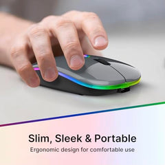 pTron Flick M12 Wired USB Mouse with 4 Buttons, 1600 DPI Optical Sensor, Precision Tracking, RGB Lights, 4 Adjustable DPI, Plug & Play Use, Ergonomic Design, for Windows OS (Black)