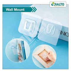JIALTO Adhesive Hooks, Heavy Duty 5 kg Wall Hooks, Nail-Free Reusable Stainless Steel Sticky Hangers for Multipurpose Kitchen, Bathroom & Home (10 Pcs)