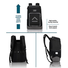 uppercase 23L Tall Boy Laptop Backpack| up to 15'' | 3x More Water Resistant Sustainable Office Bag | College Bag/Travel Bag for Men & Women | 750 Days Warranty (Black)