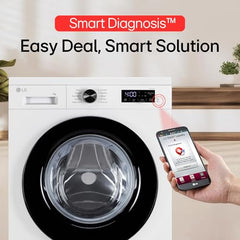 LG 7 Kg 5 Star Steam, Inverter Direct Drive Technology, 6 Motion DD, Fully-Automatic Front Load Washing Machine (FHB1207Z2WB, In-Built Heater, Dial + Full Touch Buttons & LED Display, Essence White)