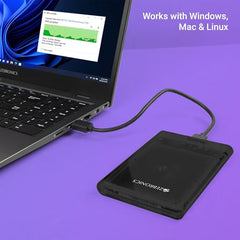 Zebronics 2.5" SSD/HDD Enclosure, Max. 4TB Storage, Upto 5Gbps Transfer Speed, Tool-Free Slide Design, USB to Micro B Connector, Windows, Mac, Linux Support, Transparent Case (CSH101)