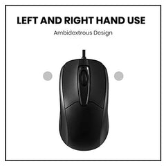 Perixx PERIMICE-209P Wired PS/2 Optical Mouse – Ambidextrous 3-Button Design, 1000 DPI Precision & 6-Ft Cable – Glossy Black for Legacy PCs & Industrial Systems