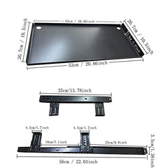 Sliding Under Desk Keyboard Tray Slide Out Keyboard Holder Drawer Heavy-Duty Office Desk Extender Platform Pull Out Desktop Sliding Computer Tray for Keyboard Drawer Under Desk Shelf-Metal