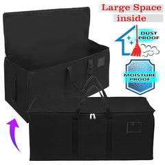 Storite Jumbo Super-Size 81 L Canvas Moisture Proof Heavy Duty Storage Bag | for Toys/Stationery/Blankets/Clothes/Moving Bags MultiPurpose With Strong Reinforced Handles Rectangular Cream (87x26x36 cm)