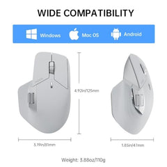 Rapoo MT760L Ergonomic MultiDevice Mouse, Rechargeable, Onboard Memory, Blk