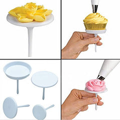 SYGA Set of 4 Cake Flower Nails Set Cupcake Icing Cream Sugarcraft Decorating Tool