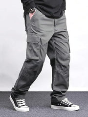 Lymio Men Mid Rise Regular Fit Cotton Cargo Pants (Cargo-46-Grey-S)
