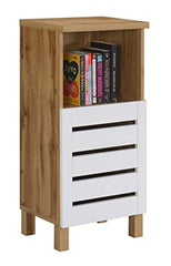 DeckUp Uniti Engineered Wood Bedside Table and End Table (Dark Wenge, Matte Finish)