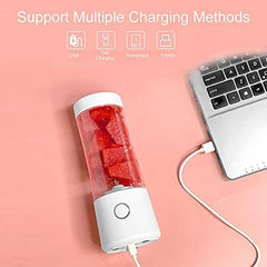 Juicer for Home ^ Lacossi Juicer Mixer Grinder with 1500mAh Battery, 6 Blades 3Gears Fast Blending, 2-Jar Capacity (400ml*2) | 40 Watts Bullet Rechargeable Portable Personal Juicer