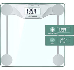 BMI Smart Digital Weighing Scale for Body Weight, Rechargeable Bathroom Scale With Body Fat Measurement - Gripit Advanced Smart Scale (Grayish Green)