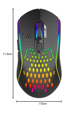 Ant Esports GM320 RGB Wired Gaming Mouse, 12800 DPI Optical Sensor, 8 Programmable Buttons with Rapid Fire, Ergonomic Design, RGB Lighting, Braided Cable, USB Gaming Mouse for PC, Laptop (Black)