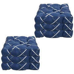 Kuber Industries Pack of 2 Square Chair Pad/Cushion|Quilted Microfiber Fabric & Solid Color|Soft & Comfortable Sitting|Size 45 x 45 x 7 CM (Grey)