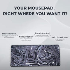 SPIN CART Large Gaming Mouse pad, Long XXL Extended Desk Table Mat Mousepad for Laptop PC Computer (Abstract Blue)