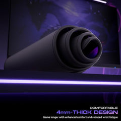 daWg KeyMat R1 Esports Gaming Mouse Pad, 800 x 300 mm, 4mm Thickness Extended Desk Mat, Anti-Fray Stitching, Anti-Skid Rubber Base, Pro-Grade Tracking Surface, High-Velocity Glide (Dragon)