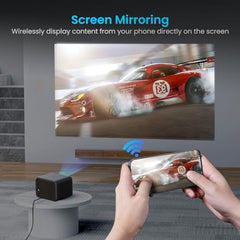 Portronics Beem 450 Smart LED Projector with 1080p Full HD Resolution, Built-in Streaming Apps (Netflix, Prime Video, Hotstar), 4000 Lumens, Screen Mirroring, 3 Watt Speaker, Bluetooth, Wi-Fi (White)