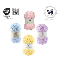 NESTNHAVEN , Plush & Cuddly Sets 2.0 , Chenille Yarn Supersoft Hand Knitting Wool Ball, set of 4 , 400 grams (1 Ball/100 Gram Each) Suitable for Craft, Babywear, Toys , Baby Blankets , 5 Bulky, Shades - NNHS 2.0 (Set 26 baby Pink , lilac , hot pink…