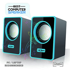 Pick Ur Needs RGB Multimedia Speakers High Bass USB Powered Desktop Speakers with Dynamic LED Lights Wired Speakers for PC, Laptop & Gaming