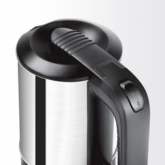 MILTON Stainless Steel Euroline Electric Travel Kettle With Handle, 1000 Watt, 500 Ml | 2 Utility Cups | Auto Shut-Off | Concealed Heating Element | Power Indicator |1Year Warranty, Silver