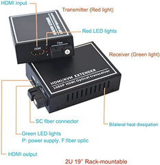 XIKKART 60M HDMI Extender Repeater Transmitter/Sender + Receiver Over Cat5 / Cat6 Upto 60 Meters (60M Extender Over Single CAT5/6 Cable) Supports 3D & Full HD1080p for TV Projector, HDTV, DVR