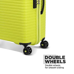 American Tourister Liftoff+ with TSA Lock & 8 Wheel, 3Pc Set (Small +Medium +Large) Hard PP Check-in Suitcase for Travel/Trolley Bag for Travel/Travel Bag with Double Wheel - Spa Blue