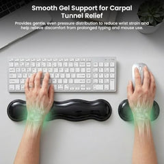 TECPHILE Mouse Pad Wrist Support with Massage Design, Ergonomic Dog Paw Mouse Mat, Pain Relief Memory Foam, Anti-Slip PU Base, Cushion Mousepad Wrist Rest for Gaming, Home, Office, Laptop, Computer