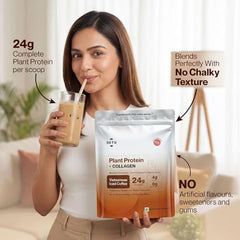 Setu Plant Protein + Veg Collagen | 24g Protein with Glutathione & Biotin | Pea & Rice Isolate | For Muscle, Skin & Hair | Protein Powder for Men & Women | Alphonso Mango Flavour | (1 Sachet Single Serve)